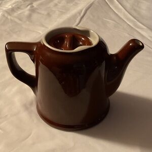 Classic Brown Ceramic Teapot
